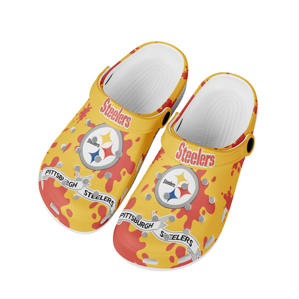 Women's Pittsburgh Steelers Bayaband Clog Shoes 002 Women's Pittsburgh Steelers Bayaband Clog Shoes 002